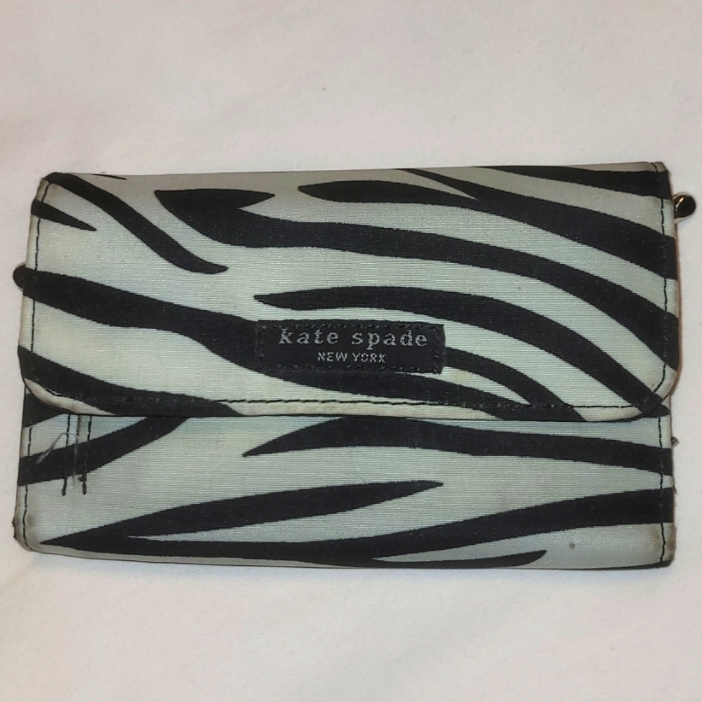 Vintage Kate Spade New York zebra print wallet